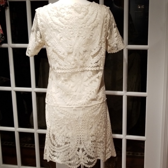 VINTAGE Guipure Lace Boho Style Dress - Picture 5 of 8